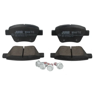 Abbildung von Jurid 573312JC Bremsbelagsatz White Low Dust Keramik nicht für Verschleißwarnanzeiger vorbereitet VOLKSWAGEN: GOLF 6, Caddy 3, Touran I