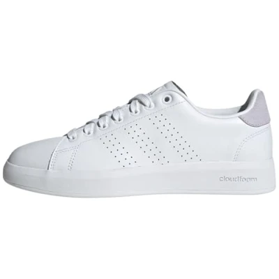Abbildung von adidas Damen Advantage Premium Leather Shoes Schuhe, Cloud White/Cloud White/Silver Dawn, 41 1/3 EU