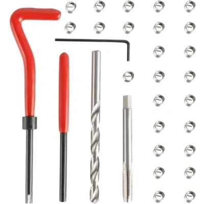Abbildung von FreeTec 30tlg Gewinde Reparatur Set M6 x 1mm Helicoil Installationssatz Werkzeug Satz