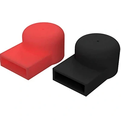 Abbildung von Offgridtec® Polabdeckung Batterieanschluss M8 Rot Schwarz Berührschutz 2er Set 15mm