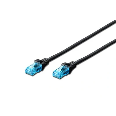 Abbildung von DIGITUS LAN Kabel Cat 5e 10m CCA Netzwerkkabel Mit RJ45 U/UTP Ungeschirmt Kompatibel zu 6 &amp; 5 Schwarz