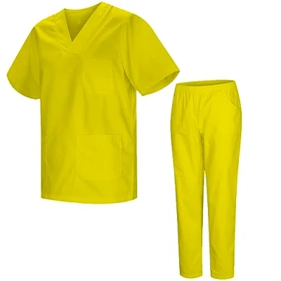 Abbildung von MISEMIYA Unisex Uniforms Scrub Bz 817 8312 Arbeitsbekleidung Set, Gelb, L