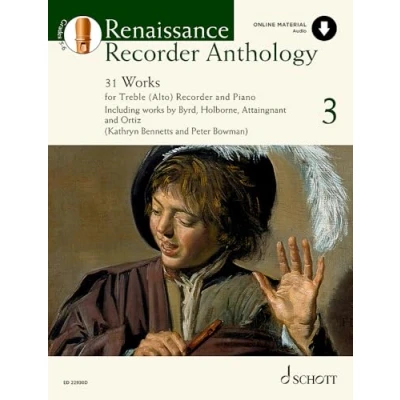 Abbildung von Renaissance Recorder Anthology 3: 31 Stücke für Alt Blockflöte und Klavier. Band 3. (Schott Series, 3, 3)