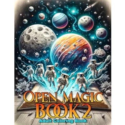 Abbildung von Open Magic Book Vol.2 Adult Coloring Book: Unveil the Within Grayscale Featuring 50 Captivating Illustrations ... Creativity (Open Books)