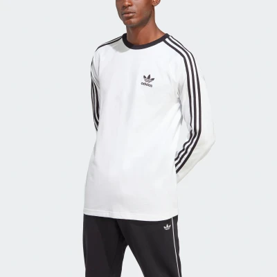 Abbildung von adidas Originals Stripes Langarmshirt, Herren, Größe: XS, White