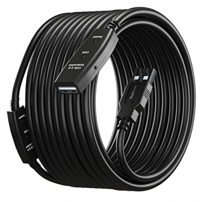 Abbildung von MutecPower 20m USB 2.0 Aktiv Kabel männlich zu weiblich mit Verlängerung Chipsatz Repeater /Verlängerungskabel 20 meter