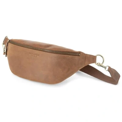 Abbildung von Berliner Bags Vintage Bauchtasche Mona XL, Umhängetasche aus Leder, Crossbody Tasche, Gürteltasche für Damen und Herren Braun