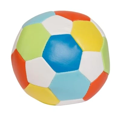 Abbildung von alldoro 60303 Softball Ø 10 cm, Fußball in bunt, Softfußball aus Schaumstoff, weicher Schaumstoffball, Kinderball für Drinnen und Draußen, Spielball Kinder Babys ab 0 Monaten