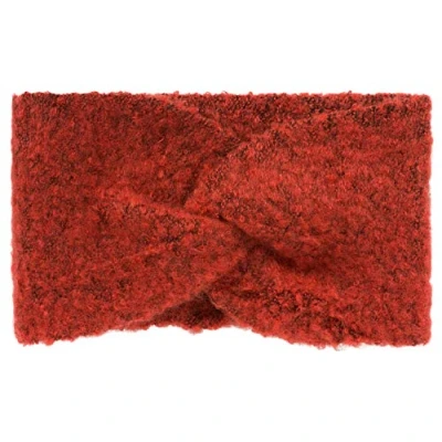 Abbildung von styleBREAKER Damen Feinstrick Stirnband leicht meliert mit Twist Knoten, warmes Winter Haarband Webstoff, Headband 04026052, Farbe:Orange