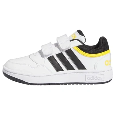 Abbildung von adidas Hoops Lifestyle Basketball Hook and Loop Shoes Schuhe, Cloud White/Core Black/Bold Gold, 30 EU