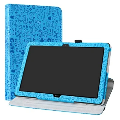 Abbildung von MediaPad T5 10 Rotary hülle, LiuShan 360rotierenden Drehbares Standfunktion hülle mit Schöne Muster für 10.0&quot; Huawei 2018 Android Tablet,Blau