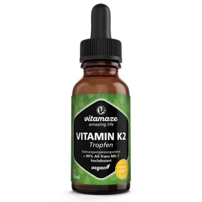 Abbildung von Vitamin K2 Mk7 Tropfen hochdosiert vegan