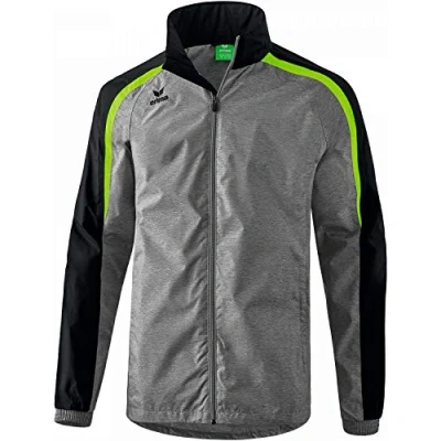 Abbildung von ERIMA Jungen Allwetterjacke Allwetterjacke, grau melange/schwarz/green gecko, XXL, 1051808