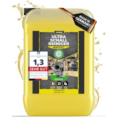Abbildung von Qindoo 5L Ultraschallreiniger Werkstatt Aluminium Reiniger, Auto Ultraschall Vergaserreiniger Motorteile I Kanister (5 Liter)