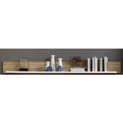 Abbildung von Stella Trading Plus Wandboard in Holz Optik Eiche Dekor hochwertiges &amp; vielseitig einsetzbares Wandregal 180 x 18 22 cm (B/H/T)