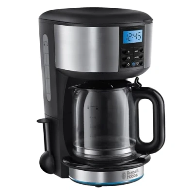Abbildung von Russell Hobbs Kaffeemaschine [Digitaler Timer, Brausekopf für optimale Extraktion&amp;Aroma] Buckingham (max 10 Tassen, 1,25l Glaskanne, Warmhalteplatte, 1000W) Filterkaffeemaschine 20680 56
