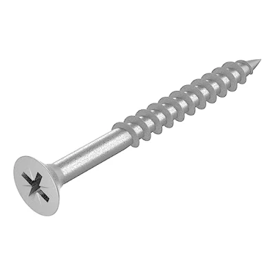 Abbildung von SECCARO Spanplattenschraube 6 x 60 mm, Edelstahl V2A VA A2, Holzschraube mit Teilgewinde, Kreuzschlitz/PZ, 100 Stück