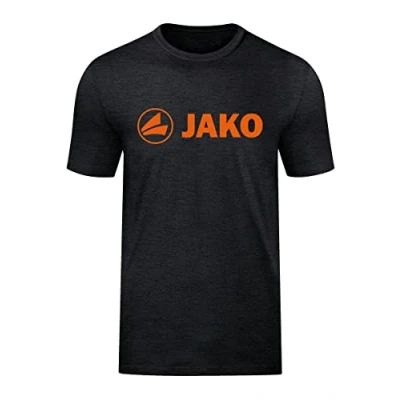 Abbildung von JAKO Herren T Shirt Promo, Schwarz Meliert/Neonorange, M