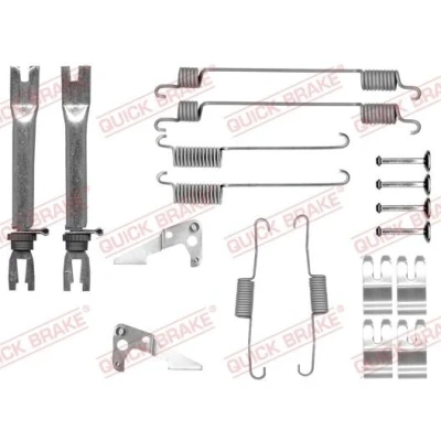 Abbildung von QUICK BRAKE 105 0030S 02 Zubehörsatz, Bremsbacken mit Bimetall Feder FORD: FOCUS 3 Turnier
