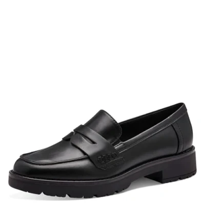 Abbildung von Jana Damen Slipper mit Blockabsatz Vegan, Schwarz (Black), 38 EU