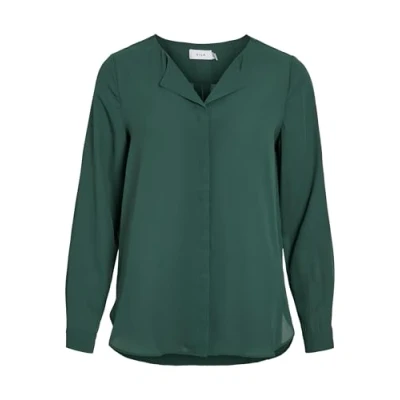 Abbildung von VILA LUCY L S NOOS Bluse, Damen, Größe: XS, Pineneedle
