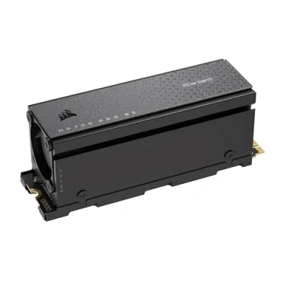 Abbildung von Corsair MP700 PRO SE mit Luftkühler 2TB PCIe 5.0 x4 NVMe 2.0 M.2 SSD 2280 Bis zu 14.000 MB/s. Sequentielles Lesen Hochdichter 3D TLC NAND Schwarz