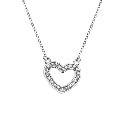 Abbildung von Sofia Milani Damen Halskette 925 Silber mit Zirkonia Steinen Herz Anhänger 50321