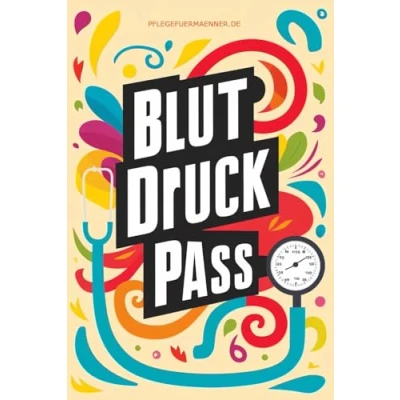Abbildung von Blutdruckpass für die täglichen Messwerte: Blutdruck Tagebuch tägliche Blutdruckmessung. Platz mehr als 2.200 Blutdruckwerte, Blutzuckerwerte und Notizen