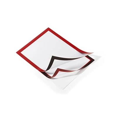 Abbildung von Durable Info Rahmen Duraframe (A4, selbstklebend mit Magnetverschluss) 2 Stück, rot, 487203
