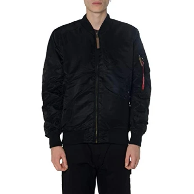 Abbildung von Alpha Industries MA1 VF 59 LONG Bomberjacke, Herren, Größe: XL, Black