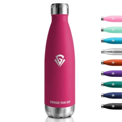 Abbildung von Thermosflasche 750ml, Trinkflasche Kohlensäure Geeignet, BPA Frei, Auslaufsicher Doppelwandig Thermoskanne, für Fitness, Laufen, Büro, Kinder, Erwachsene, Camping, Sprudel