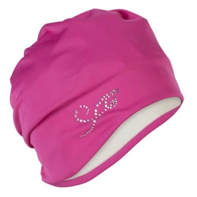 Abbildung von Fashy Damen Stoffbadehaube mit Strasssteinen, pink