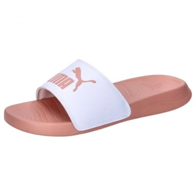 Abbildung von PUMA Unisex Popcat 20 Slide Sandal, White Deeva Peach, 46 EU