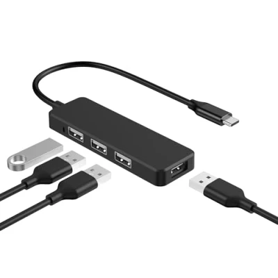 Abbildung von DigitalLife 4 Port USB C 2.0 Hub mit Integriertem Kabel für MIDI Interface