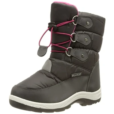 Abbildung von Playshoes Winter Bootie für Kinder, gefütterte Kinder Schneestiefel zum Schnüren, mit kontrastfarbigen Bändel