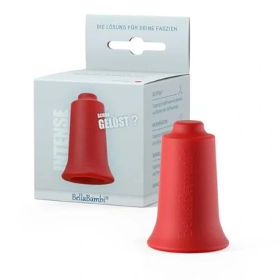 Abbildung von BellaBambi® mini solo Schröpfglas Unterdruckmassage Intense ideal für Sportler als Faszien Massage &amp; Trigger Punkte bei Ganzkörper Verspannung Made in Germany Intensität Rubinrot