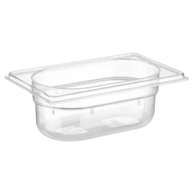 Abbildung von APS 82050 GN 1/9 Polycarbonat Behälter, 17, 6 x 10, 2 6, 5 cm 0.6 ltr.