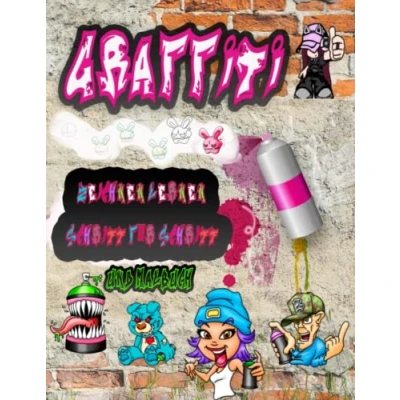 Abbildung von Graffiti zeichnen lernen Schritt für Schritt: lernen, wie man Charaktere zeichnet, und Malbuch. +20 Illustrierte Zeichenkurse ... zum Stressabbau zur Entspannung