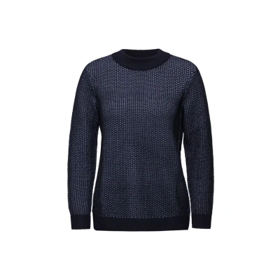 Abbildung von Cecil Twotone Struktur Strickpullover, Damen, Größe: Large, Blau