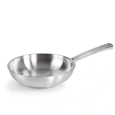 Abbildung von LACOR 45420 SARTÉN Ø Foodie Bratpfanne, Pfanne ohne Antihaftbeschichtung, kompatibel mit allen Herdarten, umweltfreundlich, Thermo Diffusor, Edelstahl, 20 cm, Grau