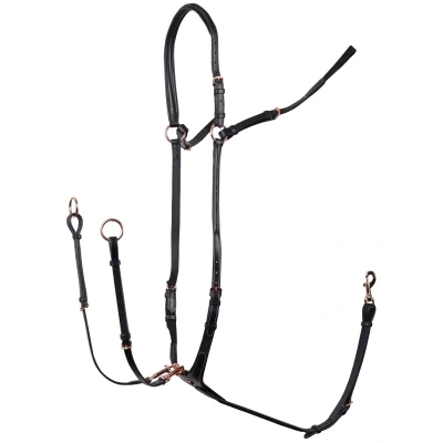 Abbildung von Harry&#039;s Horse Brustgeschirr Rosegold Schwarz Warmblut