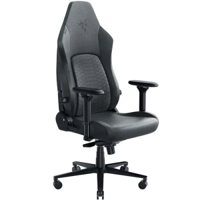 Abbildung von Razer Iskur V2 Gaming Stuhl mit adaptiver Lordosenstütze (Polster aus hoch verdichtetem Schaumstoff, integrierter Lendenwirbelstütze, 4 D Armlehnen, robuster Stoff) Fabric