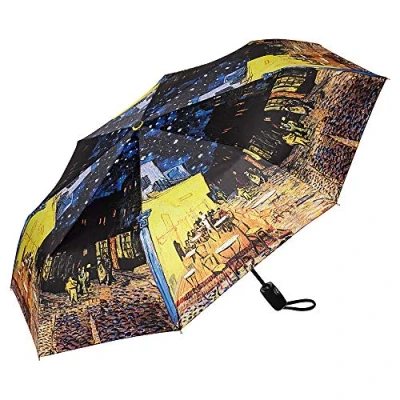 Abbildung von VON LILIENFELD Taschenschirm Regenschirm Vincent van Gogh: Nachtcafé Windfest Auf Zu Automatik Stabil Leicht Kompakt Kunst