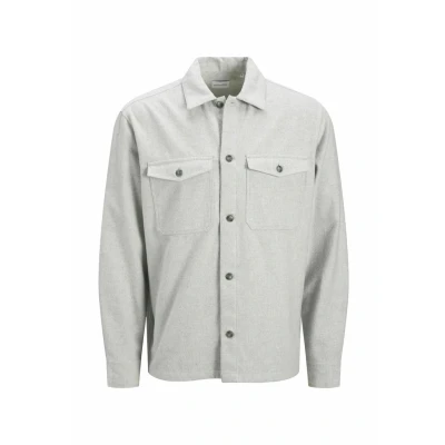 Abbildung von Jack &amp; Jones Hemd, Herren, Größe: Large, Light grey melange