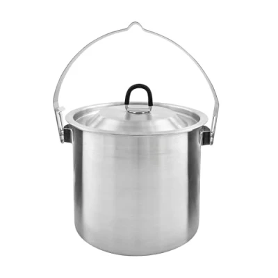 Abbildung von Tatonka Pot Set BC 1.4 L Hoher Outdoor Kochtopf aus Edelstahl mit einsetzbarer Schale, Bügel zum Aufhängen, Volumenskalierung und Deckel 1,4 Liter Ø 13 x 13,5 cm