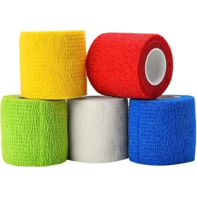 Abbildung von ATOMUS 5 x Cohesive Bandage Tattoo Haftbandage Elastischer Fixierverband Einweg selbstklebende Elastische Binde 5.5 * 5cm