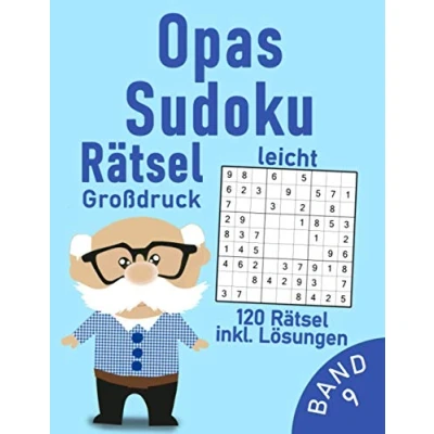 Abbildung von Opas Sudoku Rätsel Buch in leicht 120 einfache für Senioren im Großdruck: Gedächtnistraining deinen Großvater Einsteiger Gehirnjogging Erwachsene &amp; (Sudoku Opa)