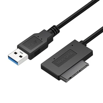 Abbildung von chenyang Micro SATA auf USB 3.0 Adapterkabel für 1,8 Zoll Festplatten HDD/SSD Datenübertragung externer Festplattenkonverter 10cm
