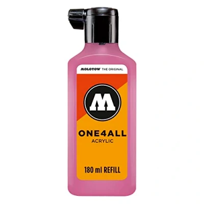 Abbildung von Molotow ONE4ALL Refill Acryl, Farbe 200 neon pink 180 ml, Nachfülltinte für Permanentmarker