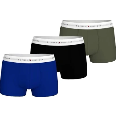 Abbildung von Tommy Hilfiger Signature Trunk 3 PACK Panties, Herren, Größe: Large, Wedge blue/black/utility olive